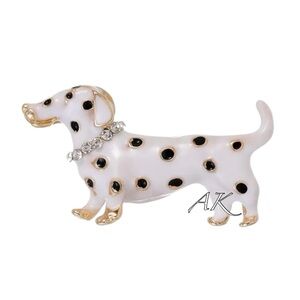 Dachshund Polkadot Brooch / Pin 🐾 Doxie Wiener